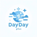 DALL·E 2024-05-25 19.55.40 - Create a simple and sleek flat logo for 'DayDay.Plus' with an elegant light blue color scheme. The logo should be clean, minimalist, and convey a sens